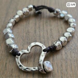 Silver Heart Charm Bracelet
